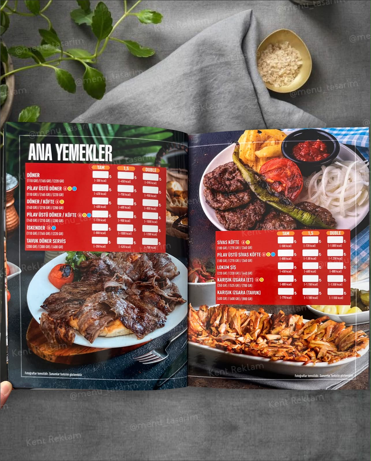 İSTANBUL DÖNER KAYSERİ kurumsal restoran cafe menü tasarımı ve baskısı